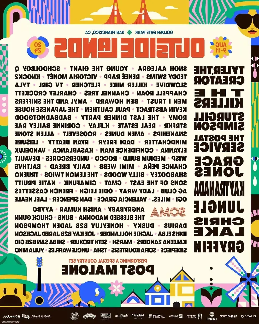 Line up for Outside Lands 2024